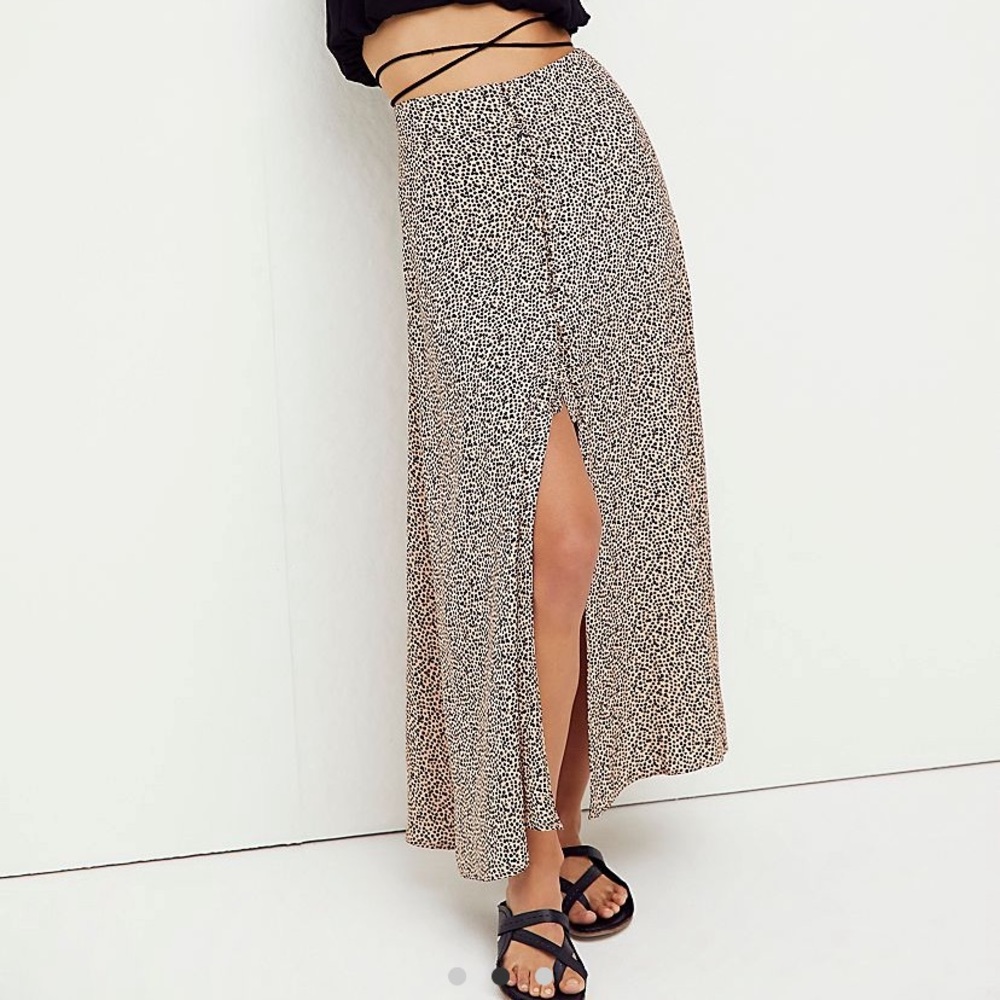 Free People Button Down Sammy Maxi Skirt